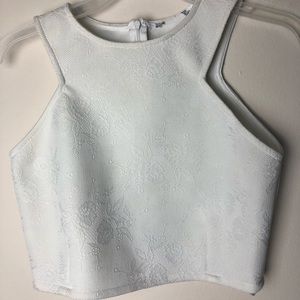 White crop top